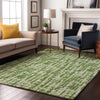 Piper Looms Mayfield Lines AMF1059 Green Machine Washable Area Rug Lifestyle Image Feature