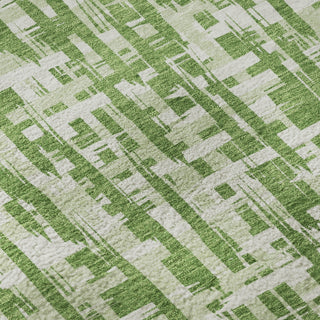 Piper Looms Mayfield Lines AMF1059 Green Machine Washable Area Rug Swatch Image