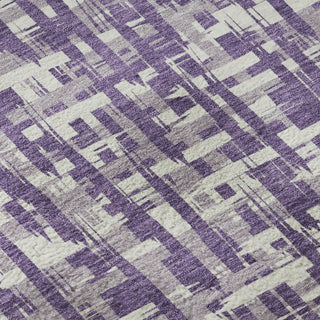 Piper Looms Mayfield Lines AMF1059 Purple Machine Washable Area Rug Swatch Image