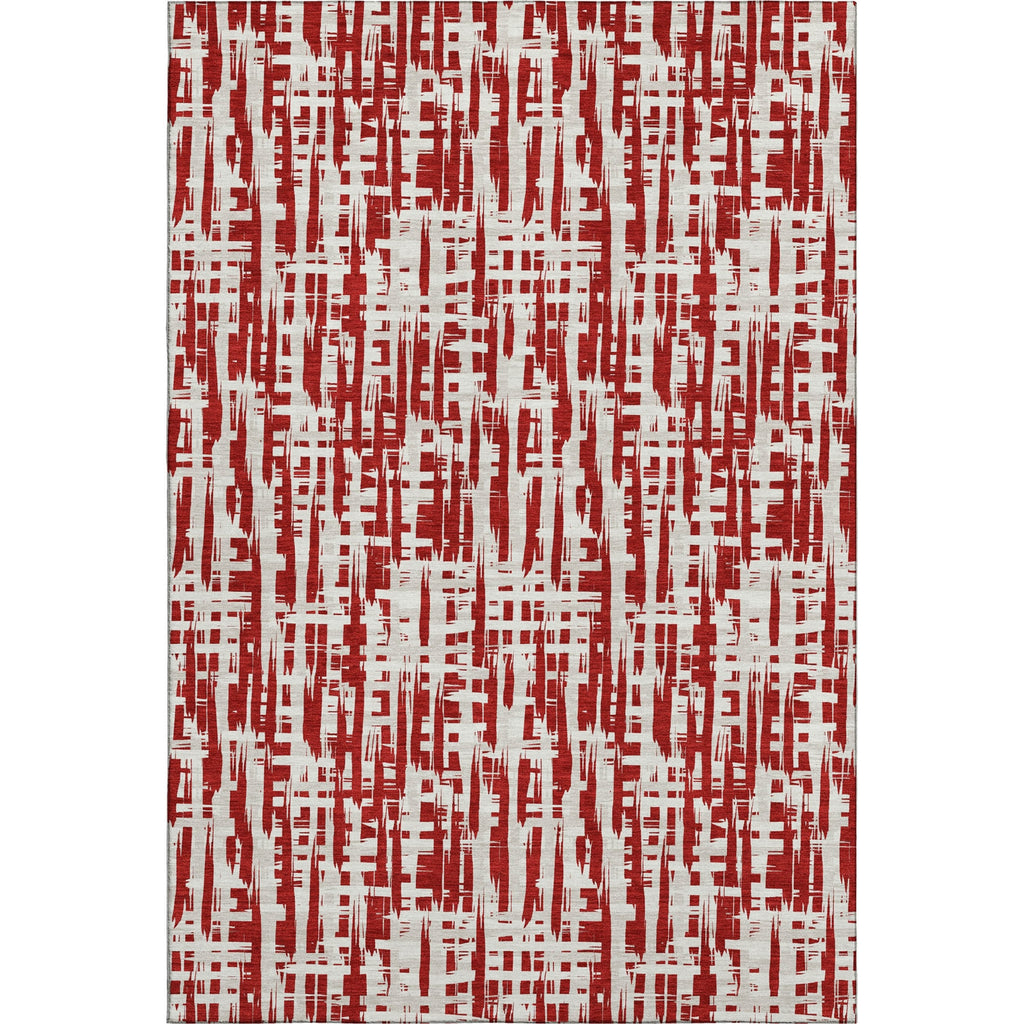 Piper Looms Mayfield Lines AMF1059 Red Machine Washable Area Rug main image