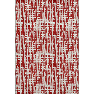 Piper Looms Mayfield Lines AMF1059 Red Machine Washable Area Rug main image