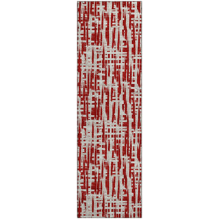 Piper Looms Mayfield Lines AMF1059 Red Machine Washable Area Rug Runner Main Image