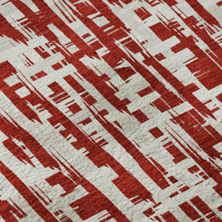 Piper Looms Mayfield Lines AMF1059 Red Machine Washable Area Rug Swatch Image