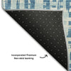 Piper Looms Mayfield Lines AMF1059 Teal Machine Washable Area Rug Backing Image