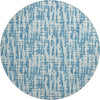 Piper Looms Mayfield Lines AMF1059 Teal Machine Washable Area Rug Round Main Image