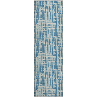 Piper Looms Mayfield Lines AMF1059 Teal Machine Washable Area Rug Runner Main Image