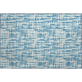 Piper Looms Mayfield Lines AMF1059 Teal Machine Washable Area Rug Scatter Main Image