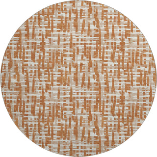 Piper Looms Mayfield Lines AMF1059 Terracotta Machine Washable Area Rug Round Main Image