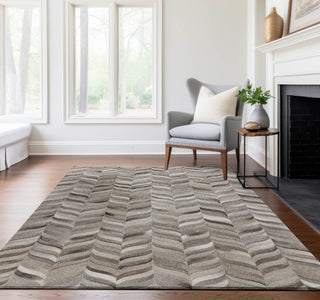 Piper Looms Mayfield Herringbone AMF106 Gray Machine Washable Area Rug Lifestyle Image Feature
