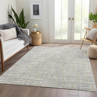 Piper Looms Mayfield Lines AMF1060 Beige Machine Washable Area Rug Lifestyle Image Feature