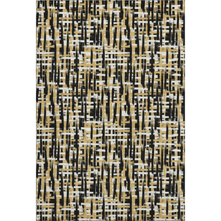 Piper Looms Mayfield Lines AMF1060 Black Machine Washable Area Rug main image