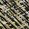 Piper Looms Mayfield Lines AMF1060 Black Machine Washable Area Rug Swatch Image