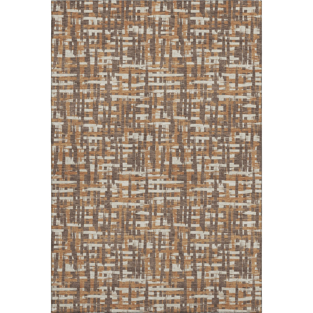 Piper Looms Mayfield Lines AMF1060 Chocolate Machine Washable Area Rug main image
