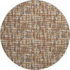 Piper Looms Mayfield Lines AMF1060 Chocolate Machine Washable Area Rug Round Main Image