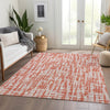 Piper Looms Mayfield Lines AMF1060 Coral Machine Washable Area Rug Lifestyle Image Feature