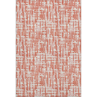 Piper Looms Mayfield Lines AMF1060 Coral Machine Washable Area Rug main image
