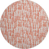 Piper Looms Mayfield Lines AMF1060 Coral Machine Washable Area Rug Round Main Image