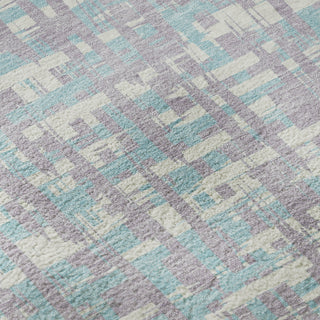 Piper Looms Mayfield Lines AMF1060 Lavender Machine Washable Area Rug Swatch Image