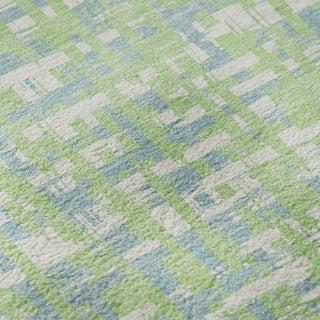 Piper Looms Mayfield Lines AMF1060 Mint Machine Washable Area Rug Swatch Image