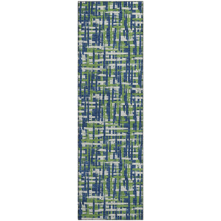 Piper Looms Mayfield Lines AMF1060 Navy Machine Washable Area Rug Runner Main Image