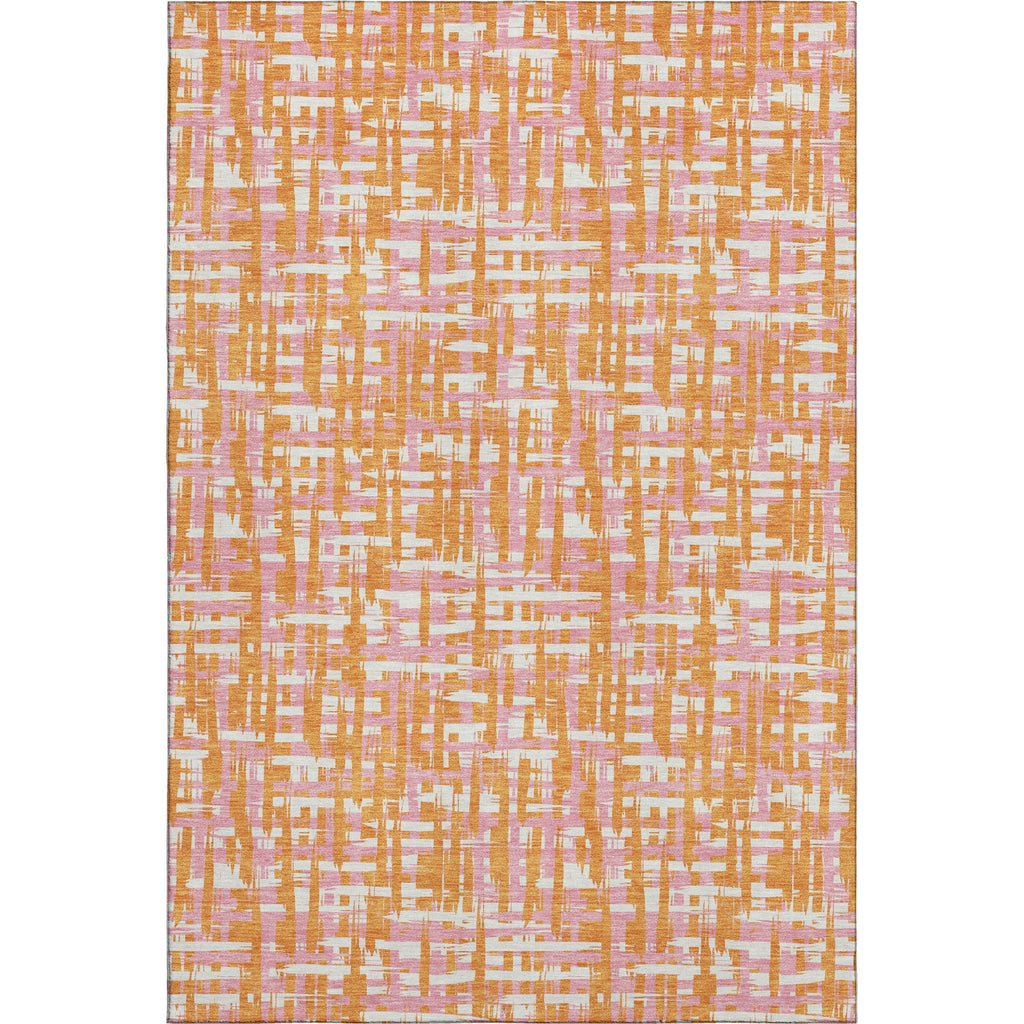 Piper Looms Mayfield Lines AMF1060 Orange Machine Washable Area Rug main image