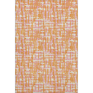 Piper Looms Mayfield Lines AMF1060 Orange Machine Washable Area Rug main image