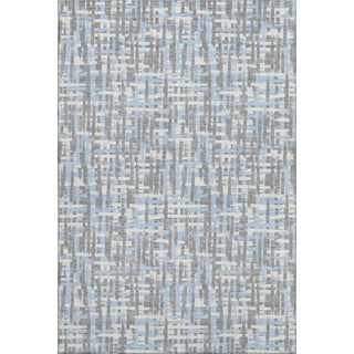 Piper Looms Mayfield Lines AMF1060 Silver Machine Washable Area Rug main image