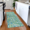 Piper Looms Mayfield Lines AMF1060 Turquoise Machine Washable Area Rug Runner Lifestyle Image Feature