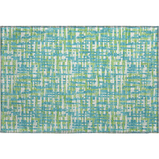 Piper Looms Mayfield Lines AMF1060 Turquoise Machine Washable Area Rug Scatter Main Image