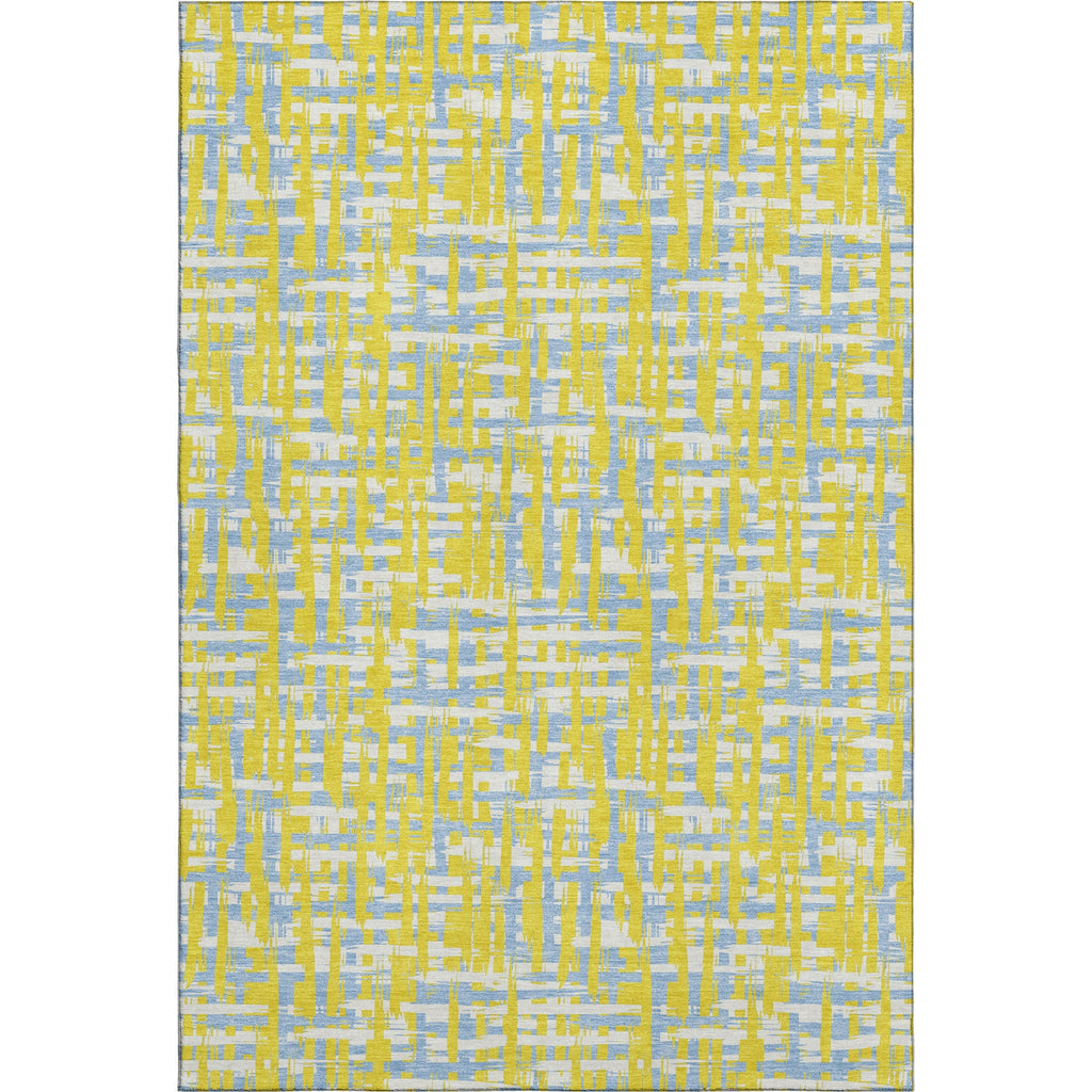 Piper Looms Mayfield Lines AMF1060 Yellow Machine Washable Area Rug main image