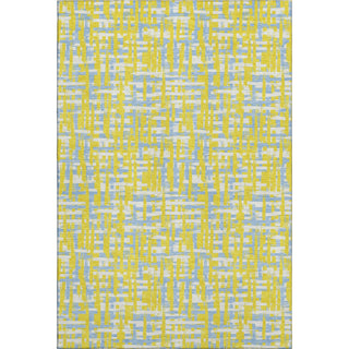 Piper Looms Mayfield Lines AMF1060 Yellow Machine Washable Area Rug main image