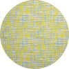 Piper Looms Mayfield Lines AMF1060 Yellow Machine Washable Area Rug Round Main Image