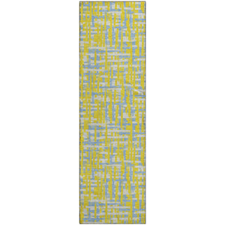 Piper Looms Mayfield Lines AMF1060 Yellow Machine Washable Area Rug Runner Main Image