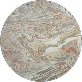 Piper Looms Mayfield Abstract AMF1061 Beige Machine Washable Area Rug Round Main Image