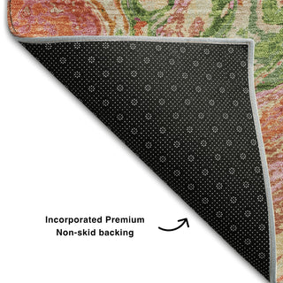 Piper Looms Mayfield Abstract AMF1061 Coral Machine Washable Area Rug Backing Image