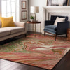 Piper Looms Mayfield Abstract AMF1061 Coral Machine Washable Area Rug Lifestyle Image Feature
