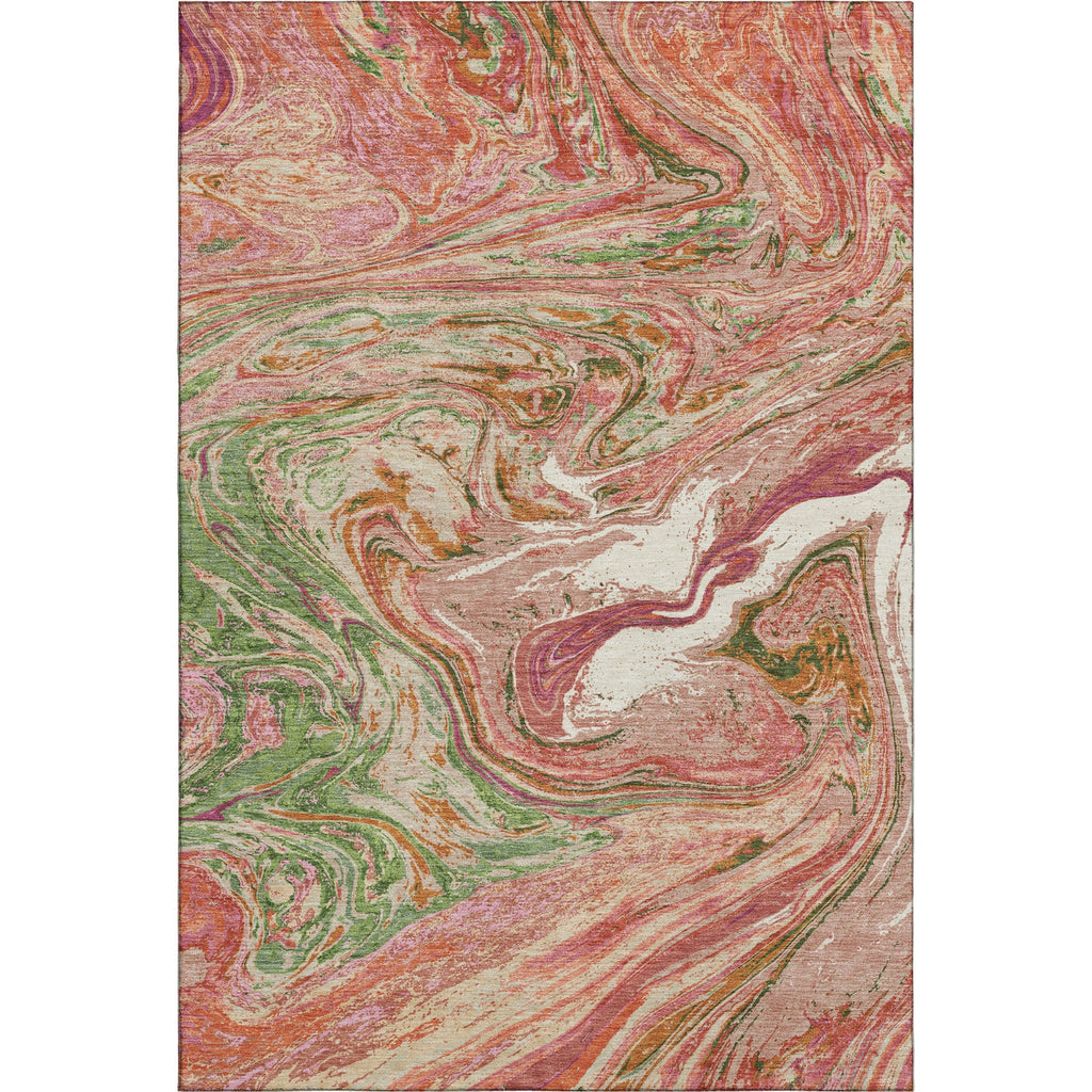 Piper Looms Mayfield Abstract AMF1061 Coral Machine Washable Area Rug main image