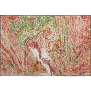 Piper Looms Mayfield Abstract AMF1061 Coral Machine Washable Area Rug Scatter Main Image