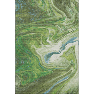 Piper Looms Mayfield Abstract AMF1061 Green Machine Washable Area Rug main image
