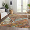 Piper Looms Mayfield Abstract AMF1061 Khaki Machine Washable Area Rug Lifestyle Image Feature