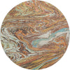 Piper Looms Mayfield Abstract AMF1061 Khaki Machine Washable Area Rug Round Main Image