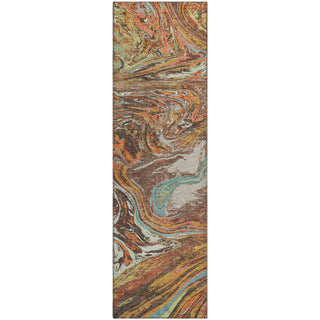 Piper Looms Mayfield Abstract AMF1061 Khaki Machine Washable Area Rug Runner Main Image