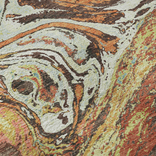 Piper Looms Mayfield Abstract AMF1061 Khaki Machine Washable Area Rug Swatch Image