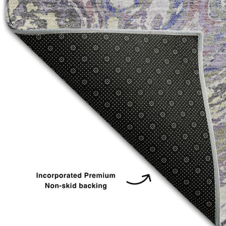Piper Looms Mayfield Abstract AMF1061 Lavender Machine Washable Area Rug Backing Image