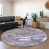 Piper Looms Mayfield Abstract AMF1061 Lavender Machine Washable Area Rug Round Lifestyle Image Feature