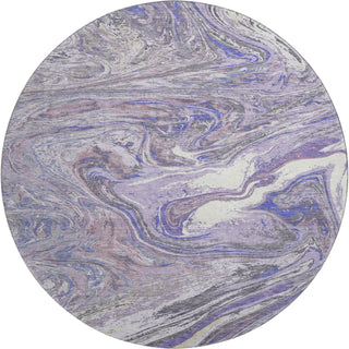 Piper Looms Mayfield Abstract AMF1061 Lavender Machine Washable Area Rug Round Main Image