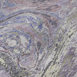 Piper Looms Mayfield Abstract AMF1061 Lavender Machine Washable Area Rug Swatch Image