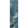 Piper Looms Mayfield Abstract AMF1061 Navy Machine Washable Area Rug Runner Main Image