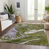 Piper Looms Mayfield Abstract AMF1061 Olive Machine Washable Area Rug Lifestyle Image Feature