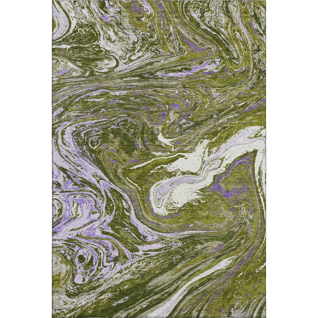 Piper Looms Mayfield Abstract AMF1061 Olive Machine Washable Area Rug main image